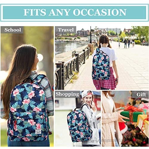 School Backpack for Girls VASCHY Water Resistant Durable Casual Schoolbag Bookbag for Middle School Students