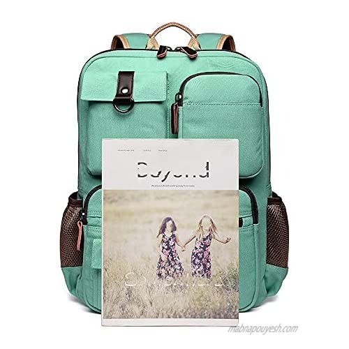 School Backpack Vintage Canvas Laptop Backpacks Men Women Rucksack Bookbags