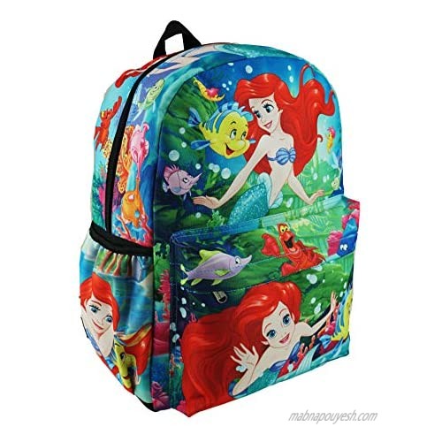 The Little Mermaid - Ariel Deluxe Oversize Print Large 16 Backpack with Laptop Compartment - A19608