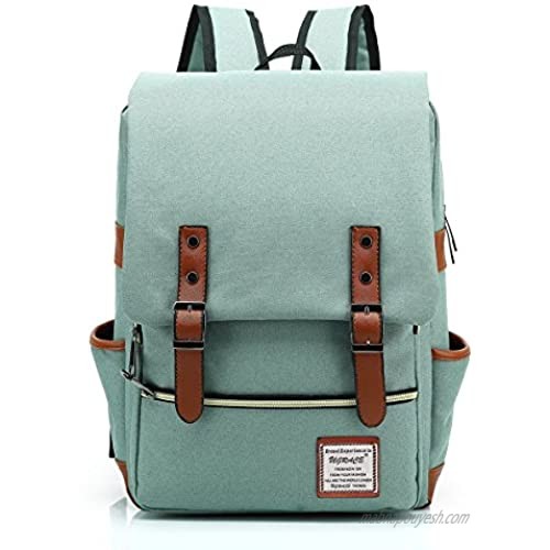 UGRACE Slim Business Laptop Backpack Elegant Casual Daypacks Outdoor Sports Rucksack School Shoulder Bag for Men Women Tear Resistant Unique Travelling Backpack Fits up to 15.6Inch Laptop in Green