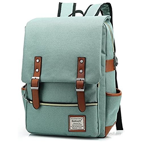 UGRACE Slim Business Laptop Backpack Elegant Casual Daypacks Outdoor Sports Rucksack School Shoulder Bag for Men Women  Tear Resistant Unique Travelling Backpack Fits up to 15.6Inch Laptop in Green