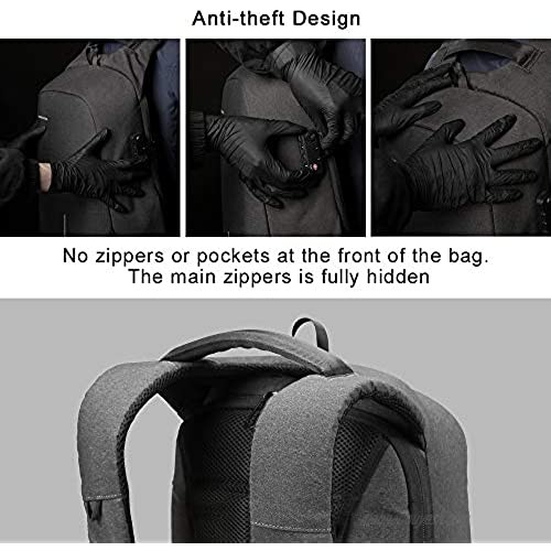 VGOAL Laptop Backpack 17.3 Inch Lightweight Traveling Bag with 2.0 USB Charging Port TSA Lock Anti Theft Business Laptop Rucksack Water Resistant for Women and Men