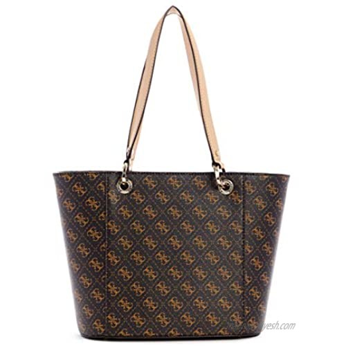 GUESS Noelle Small Elite Tote BROWN LOGO
