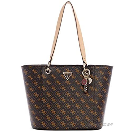 GUESS Noelle Small Elite Tote  BROWN LOGO
