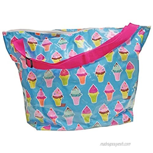 iscream 'Ice Cream Cones' Weekender 23.5" x 16" x 9" Travel Tote Bag with Adjustable Strap