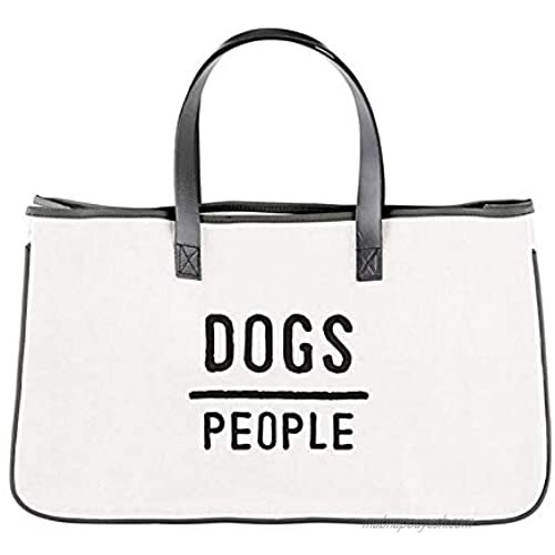 Large Canvas Tote Bag for Women Dogs Over People Cotton Purse for Travel 20 x 11 Inch