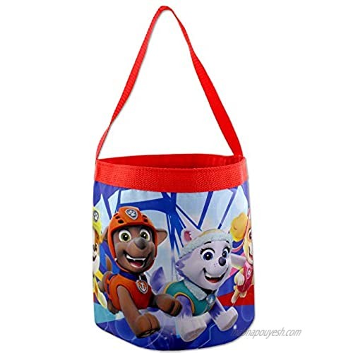 Paw Patrol Boys Girls Collapsible Nylon Gift Basket Bucket Toy Storage Tote Bag (One Size  Blue/Red)