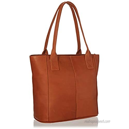 Piel Leather Small Tote Bag Saddle One Size