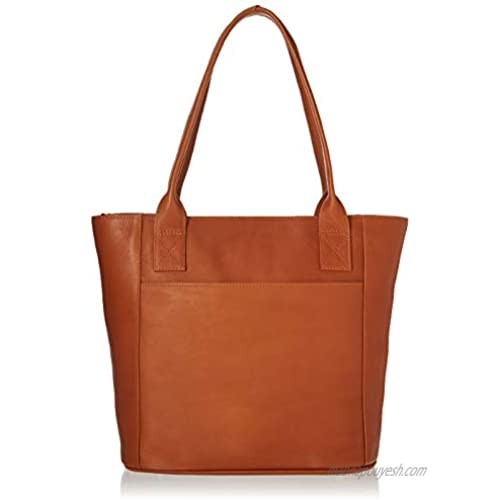 Piel Leather Small Tote Bag  Saddle  One Size