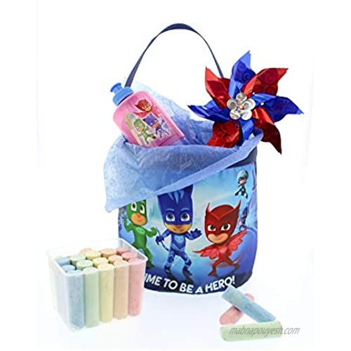 PJ Masks Boys Girls Collapsible Nylon Gift Basket Bucket Toy Storage Gift Tote Bag (One Size Blue)