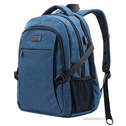 ANKUER Travel Laptop Backpack  Anti Theft Backpack with USB Charging Port  Fit 15.6 Inch Laptop Bookbag (Blue)