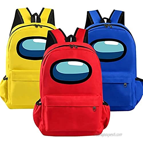 Assletes Among Us Backpack For Teenager Kids Boys Girls School Daypack Game Bookbag Hiking Sports Outdoor Work Laptop Bags Green 17 x 14 x 6.3(in)
