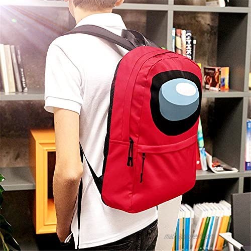 Assletes Among Us Backpack For Teenager Kids Boys Girls School Daypack Game Bookbag Hiking Sports Outdoor Work Laptop Bags Green 17 x 14 x 6.3(in)