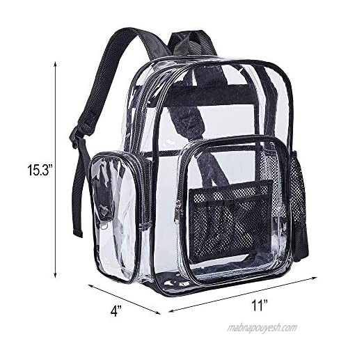 Clear Backpacks Heavy Duty Transparent Backpack for Work Security School