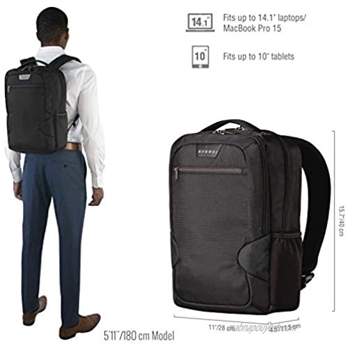 Everki Studio Slim Laptop Backpack up to 14.1-Inch or 15-Inch MacBook Pro (EKP118)