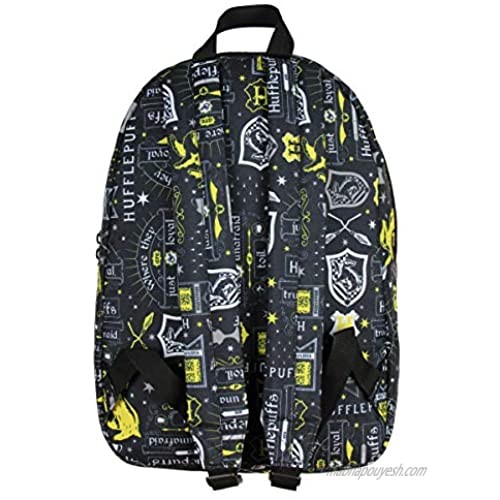 Harry Potter Hufflepuff House Motto Sublimated Laptop Backpack Bag