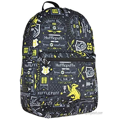 Harry Potter Hufflepuff House Motto Sublimated Laptop Backpack Bag