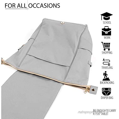 KJARAKÄR Backpack | Classic & Premium Styles | Metal Zippers | Leather Accessories | Gym Work School Diaper Bag