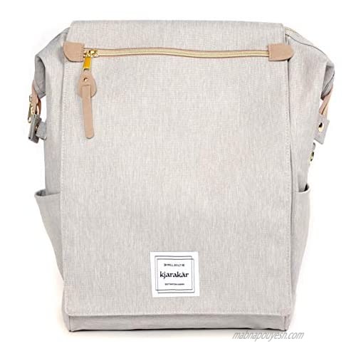 KJARAKÄR Backpack | Classic & Premium Styles | Metal Zippers | Leather Accessories | Gym  Work  School  Diaper Bag