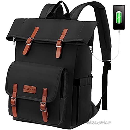 LOVEVOOK Laptop Backpack Travel Backpacks Laptop Bag For Men Women Anti-theft Waterproof Vintage School Bag 15.6inch