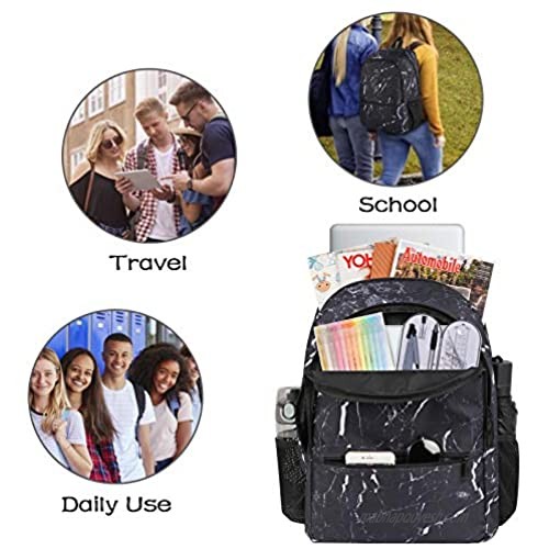 Matein School Backpack Reversible Double Sided Bookbag for College Student Boys and Girls Classic Casual Daypack for Travel Water Resistant Slim Basic Backpack Unisex Gifts for Men Women Grey&Black