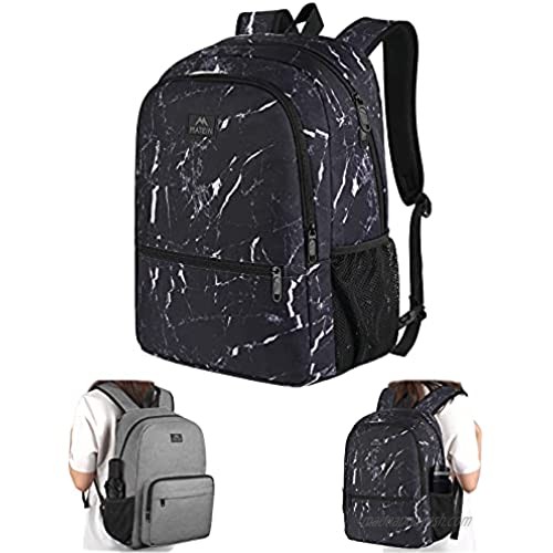 Matein School Backpack  Reversible Double Sided Bookbag for College Student Boys and Girls Classic Casual Daypack for Travel Water Resistant Slim Basic Backpack Unisex Gifts for Men  Women  Grey&Black