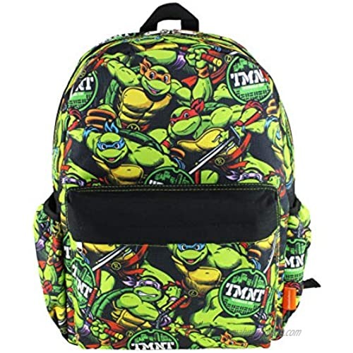 Ninja Turtles 16 inch All Over Print Deluxe Backpack With Laptop Compartment