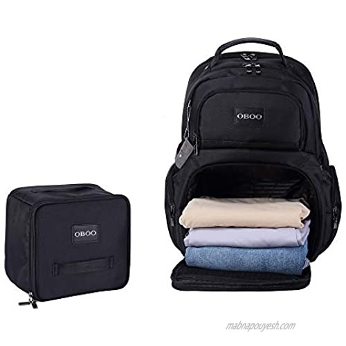 OBOO Business Travel Laptop Lunch Backpack with Removable Large Insulated Tote Lunch Box -3 Meals Management Lunch bag for Men&Women Cooler Backpack Fits 15.6 Laptop Notebook Ice Pack Fitness Backpack