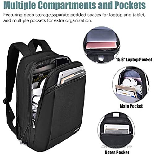 OSOCE Travel Laptop Backpack Slim Durable 15.6 inch Water Resistance Notebook Backpack for Men and Women