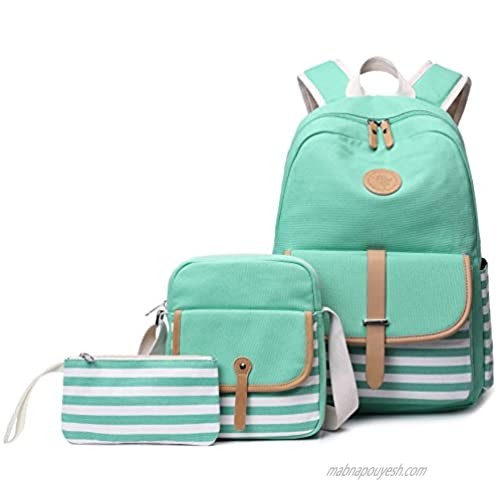School Backpack for Girls  Gazigo Womens High School College Bookbags Laptop Bag (Green)