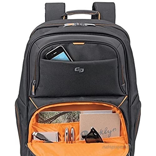 Solo New York Everyday Laptop Backpack Black 17.5 x 11.75 x 8