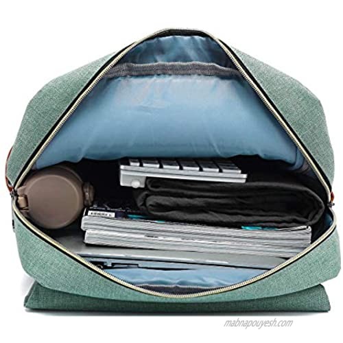 SUPEASE Vintage Slim College School Laptop Backpack with USB Charging Port for Women Men Green
