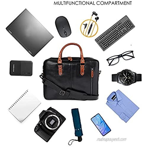 Elegante Mercury Unisex Handmade Genuine Leather Messenger Bag Laptop Briefcase Computer Satchel bag