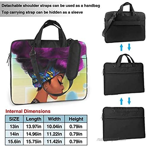 African Beautiful Woman Printed Laptop Shoulder Bag Laptop case Handbag Business Messenger Bag Briefcase