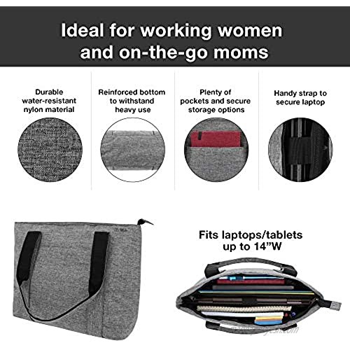 Atailly Work Bags for Women; Laptop Bag for Women; or Work Bag; Canvas Tote for Work; Womens Laptop Tote Fits 14 Laptop Womens Work Bag Office Bag School Bag Travel Tote Bag Nurse Tote