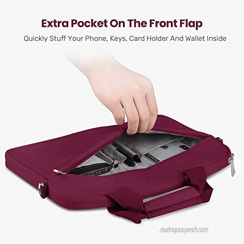 AtailorBird Laptop Bag for Women 17 Inch Fashion Waterproof Notebook Shoulder Messenger Bag Lightweight Handbag for Office Work Business Burgundy