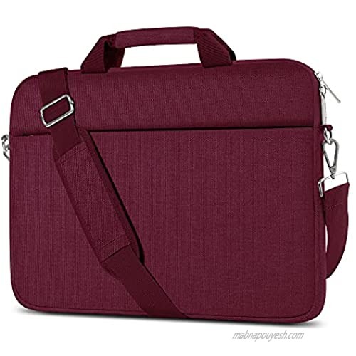AtailorBird Laptop Bag for Women 17 Inch Fashion Waterproof Notebook Shoulder Messenger Bag Lightweight Handbag for Office Work Business Burgundy
