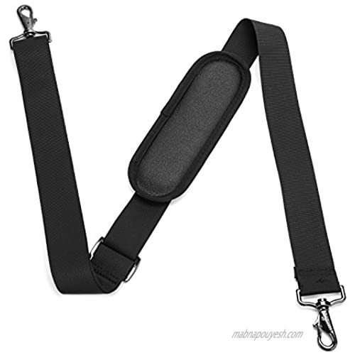 CoolBELL Adjustable Shoulder Strap with Metal Hooks for Laptop Bag/Camera Bag/Duffel Bag (53 Inches  Black)
