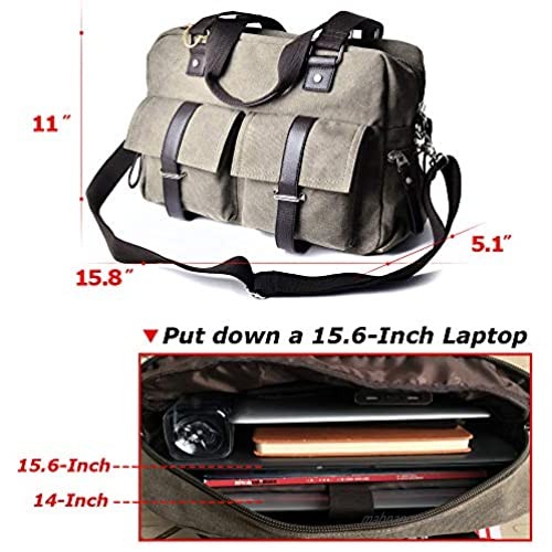 Designbag Messenger Bag for Men 15.6 Inch Laptop Bag Briefcase Satchel Canvas Bags Large Work Computer Bag