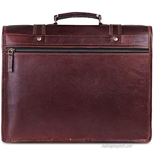 Handmade World 15 Leather Messenger Bags for Men Women Mens Briefcase Laptop Computer Satchel School Bag Distressed