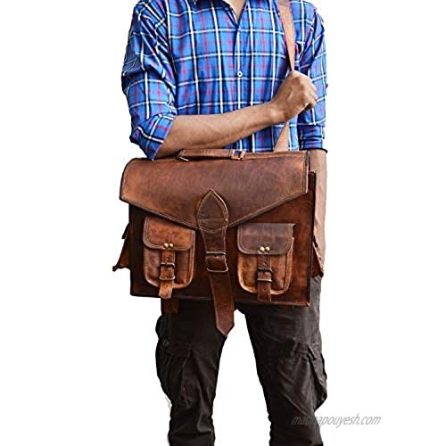 Jaald convertible leather 15.6 laptop bag backpack messenger bag office briefcase