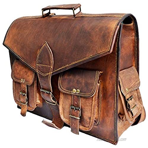 Jaald convertible leather 15.6" laptop bag backpack messenger bag office briefcase