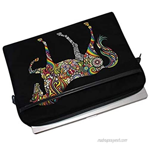 JOYPRINT Laptop Sleeve Case Tribal Ethnic Floral Animal Horse 14-14.5 inch Briefcase Messenger Notebook Computer Bag with Shoulder Strap Handle for Men Women Boy Girls