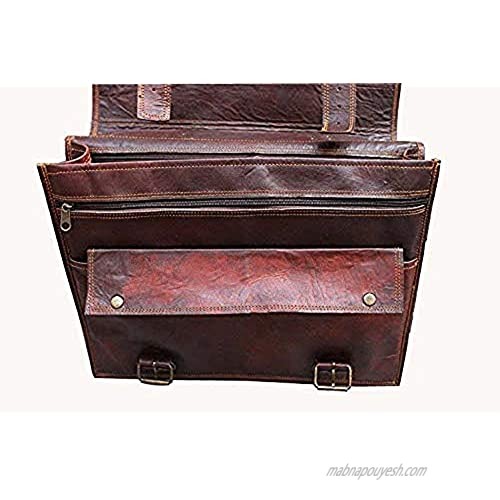 Krishna Handicrafts Handmade leather messenger laptop briefcase shoulder Bag