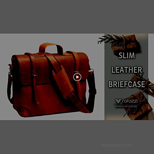 Laptop Messenger and Shoulder Bag - Leather Crossbody Office Bag - Unisex