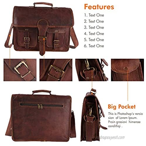leather satchel for men messenger bags for work satchel laptop Computer bag 15 Inch Briefcase Crossbody Shoulder Bag for Men's