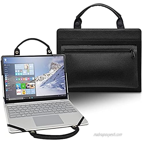 LiuShan 2 in 1 Protective Case + Portable Bag for 14 Inch Dell Latitude 5491 5490 5488 5480 e7470 e5470 & 13.3 Inch Dell Latitude 3380/Dell Chromebook 13 3380 Laptop[Not fit Latitude 5400] Black