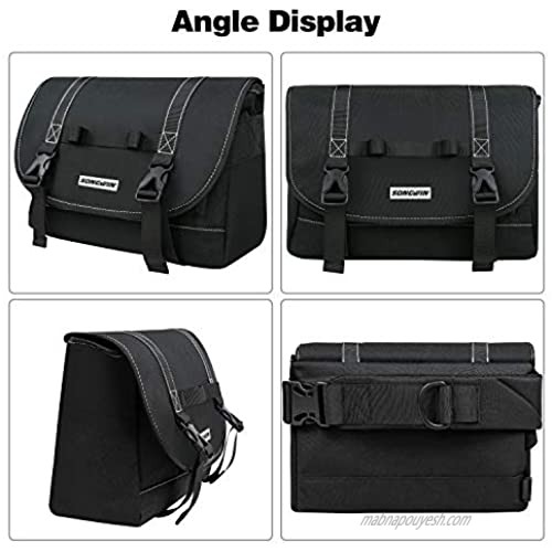 Messenger Bag for Men and Women Water Resistant Canvas Satchel 14 15.6 Inch Laptop Briefcases Business Shoulder Bookbag
