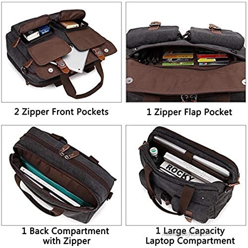 Messenger Bag for Men RAVUO Water Resistant 15.6 Inch Laptop Briefcase Bag Casual Mens Satchel for Business