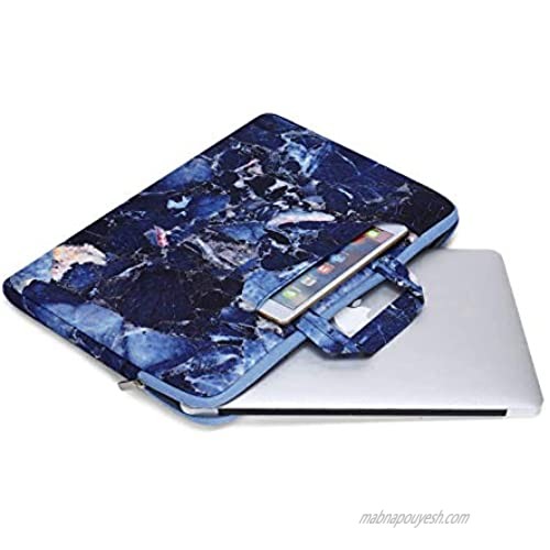 MOSISO Laptop Shoulder Bag Compatible with MacBook Pro/Air 13 inch 13-13.3 inch Notebook Computer Canvas Rock Marble Carrying Briefcase Sleeve Case Cover